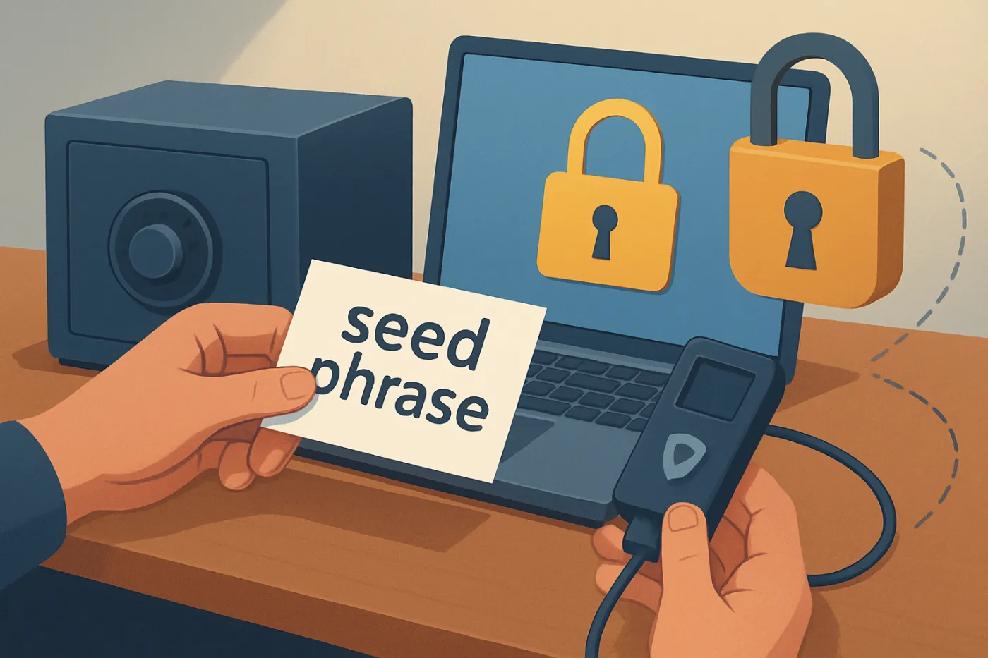 Seed phrase bezpečnost: praktická ilustrace průvodce