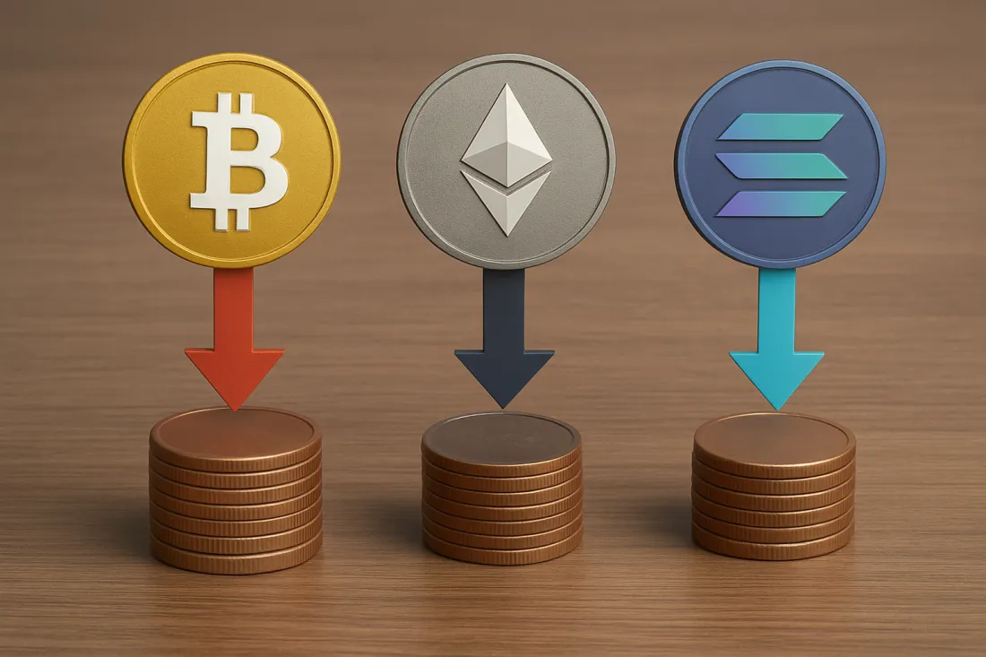 Porovnání poplatků bitcoin ethereum solana: vizuální porovnání možností