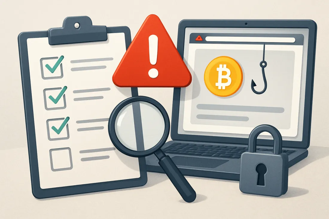 Phishing kryptoměnové burzy: praktický kontrolní seznam před dalším krokem