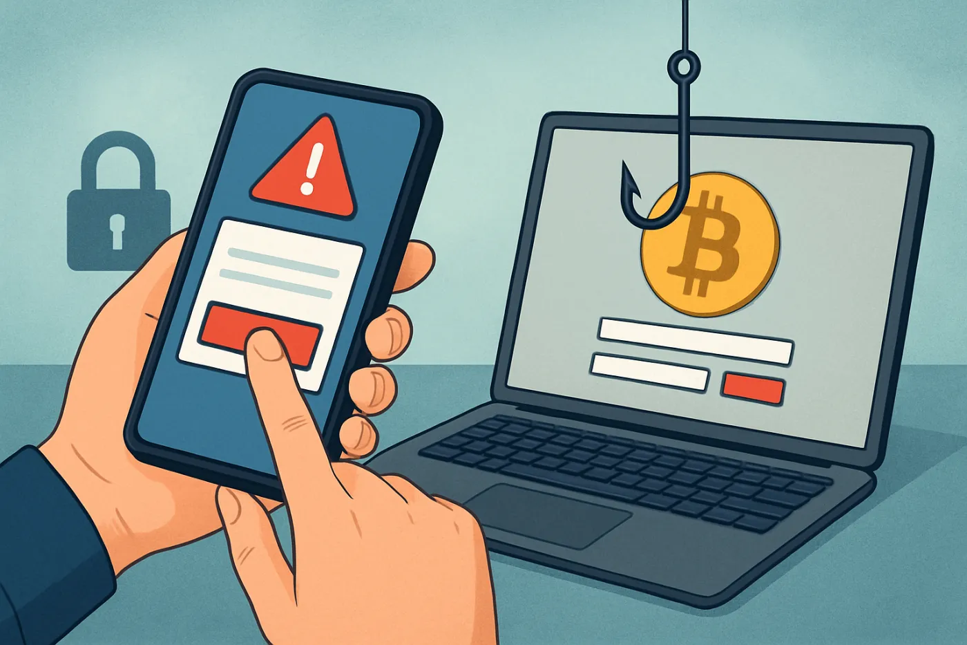Phishing kryptoměny: praktická ilustrace průvodce